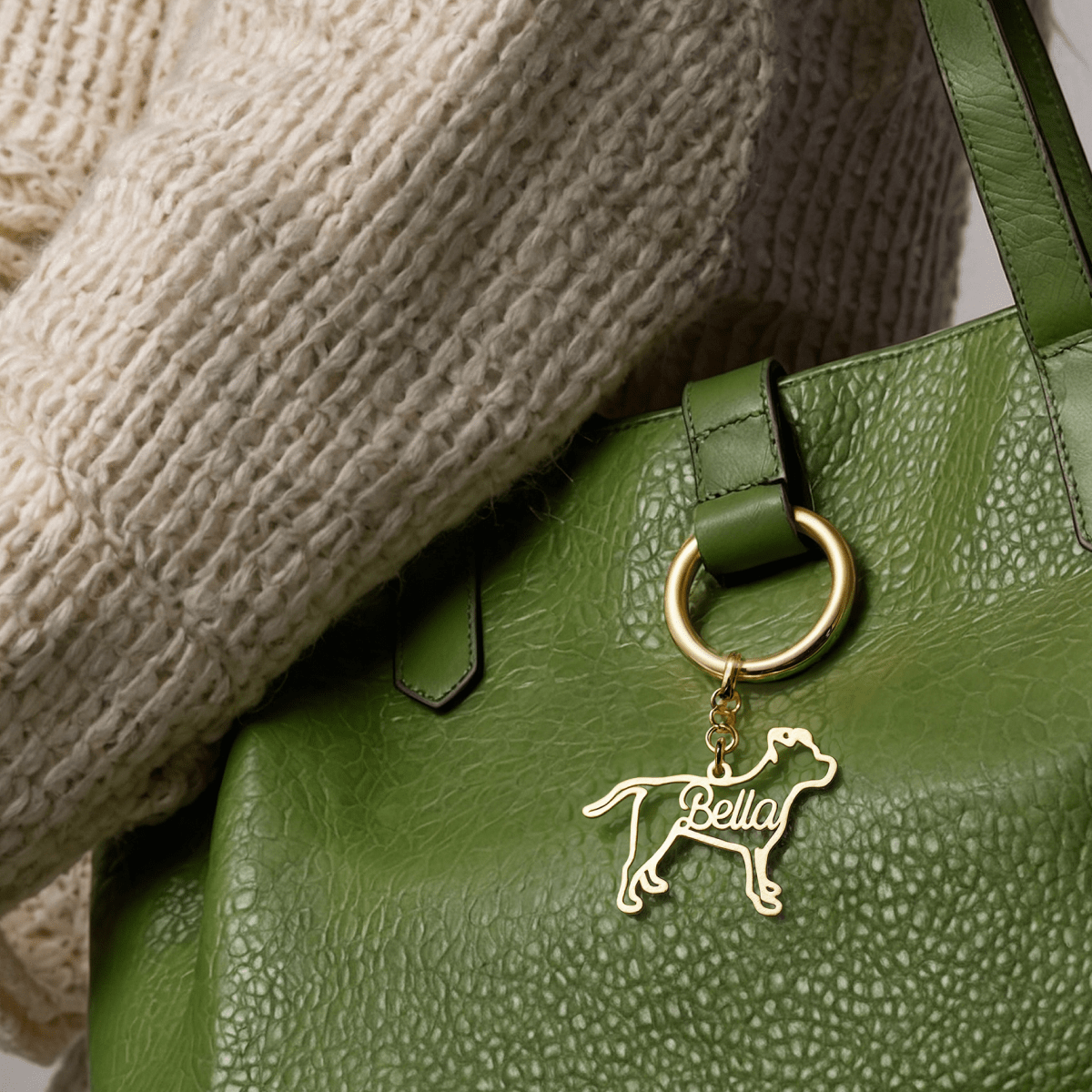 Bag Charm With Your Pet Name & Breed