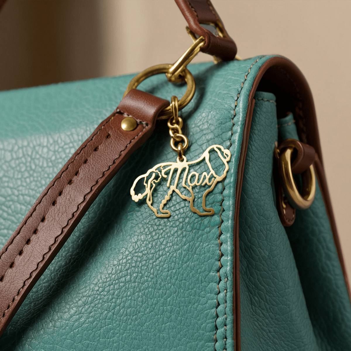 Bag Charm With Your Pet Name & Breed