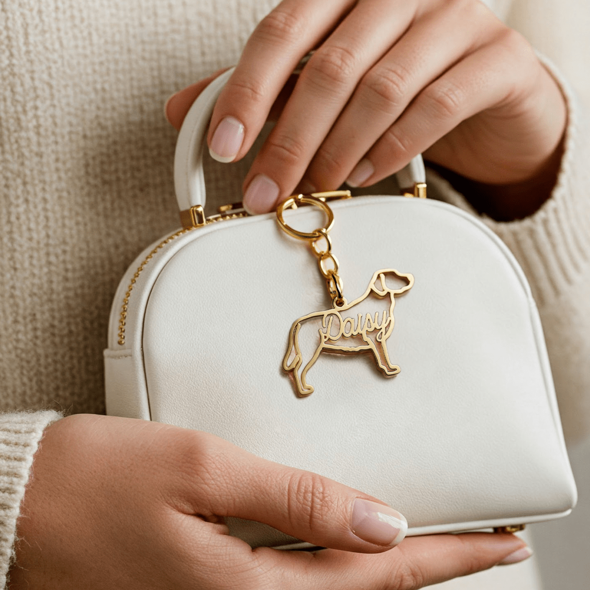 Bag Charm With Your Pet Name & Breed