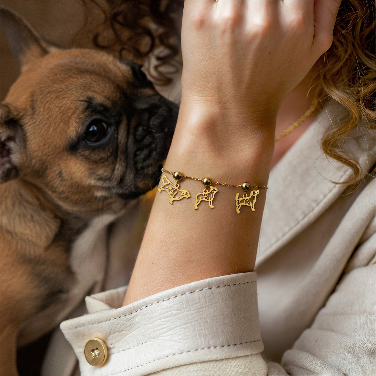 Bracelet Pet Breed & Letter