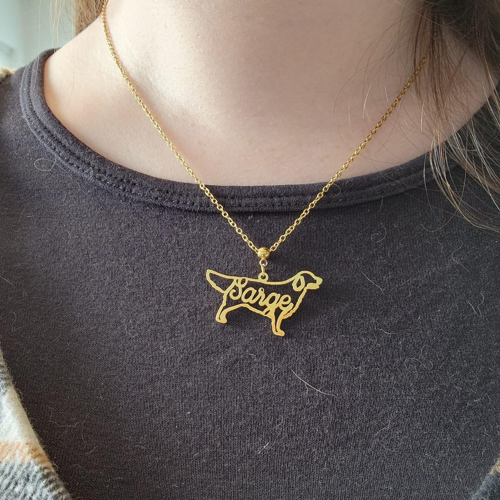 Necklace Pet Breed & Name