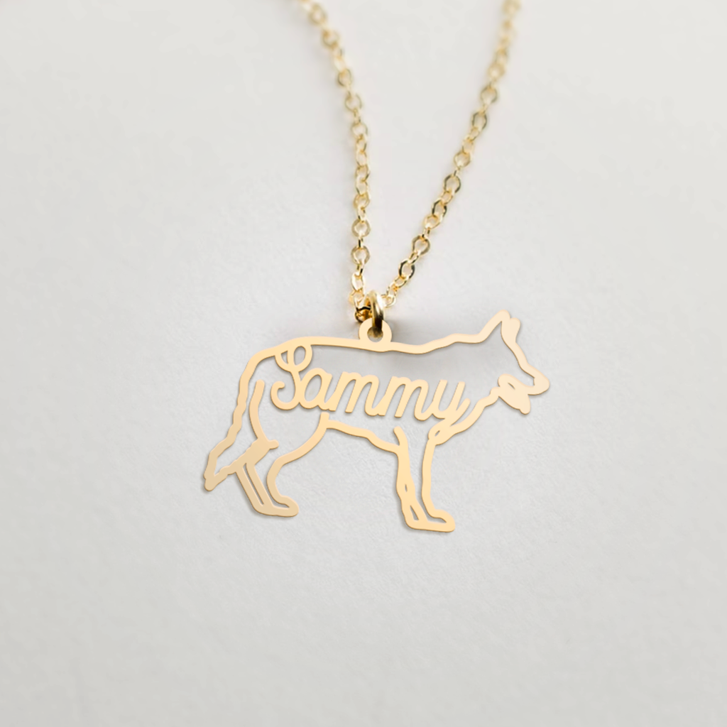 Personalized Necklace with your dog's breed and name