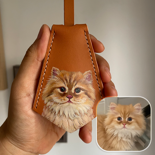 Hand-Painted Pet Portrait Charm by Helena