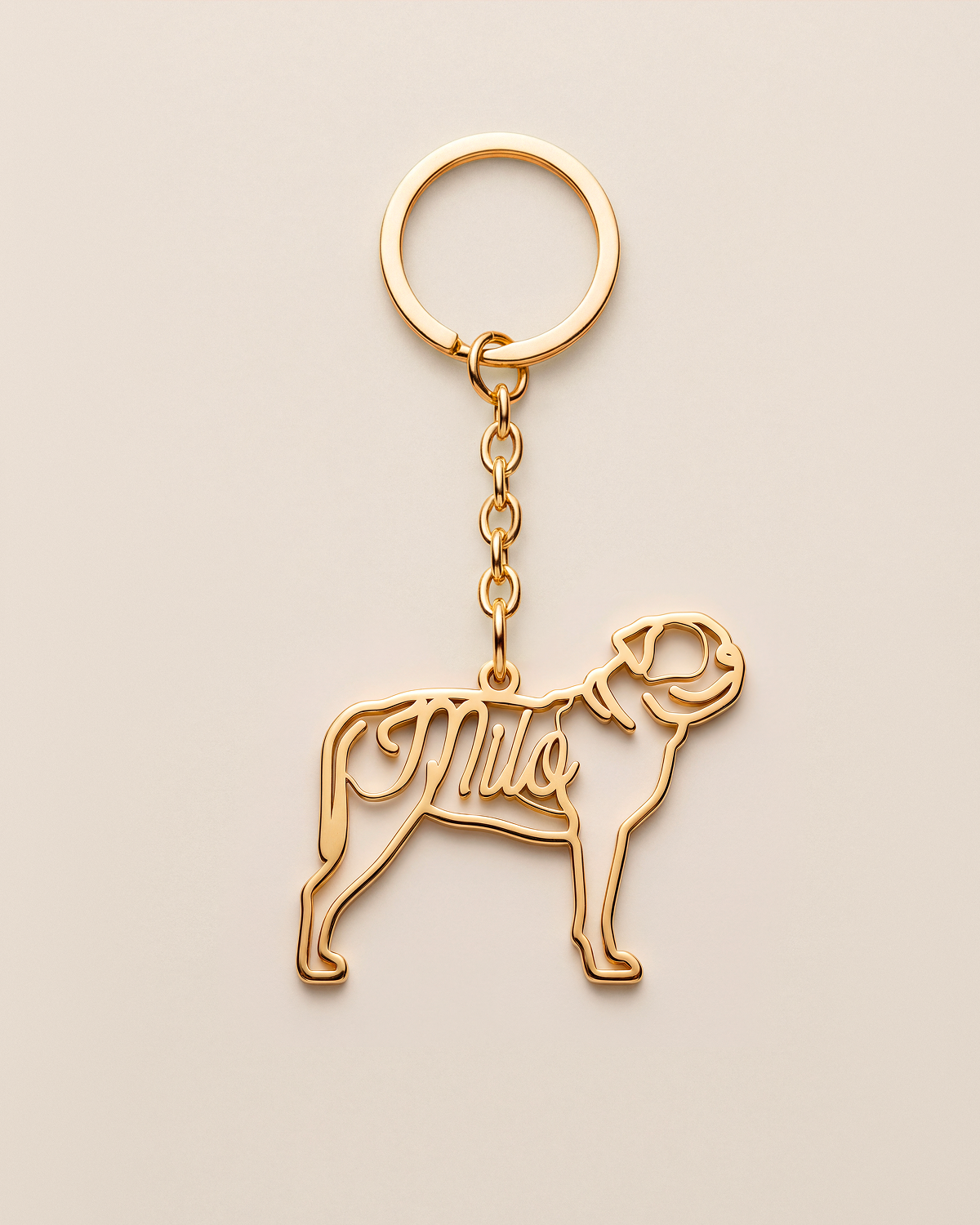 Custom Dog Keychain with Name