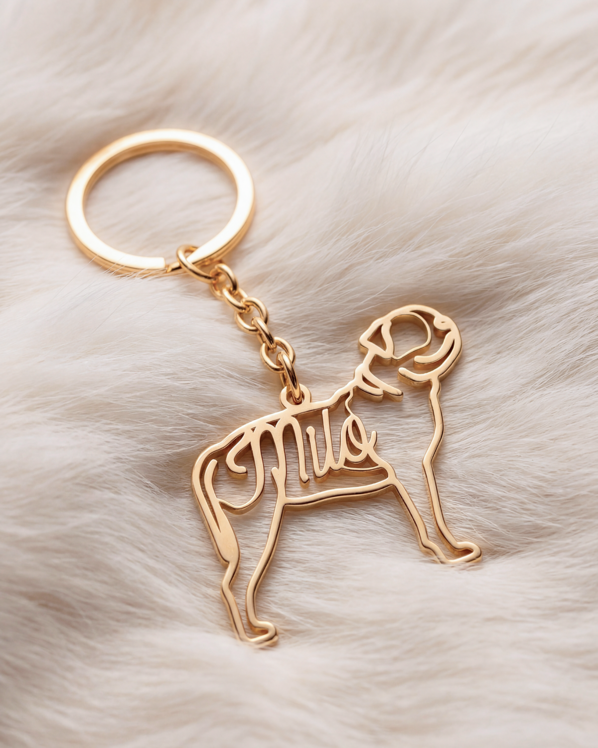 Custom Dog Keychain with Name