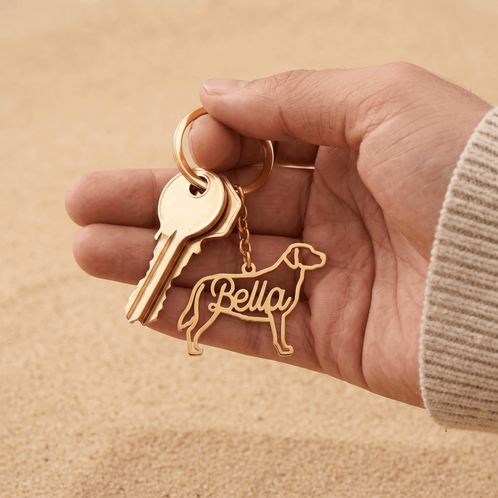 Custom Pet Keychain with Name