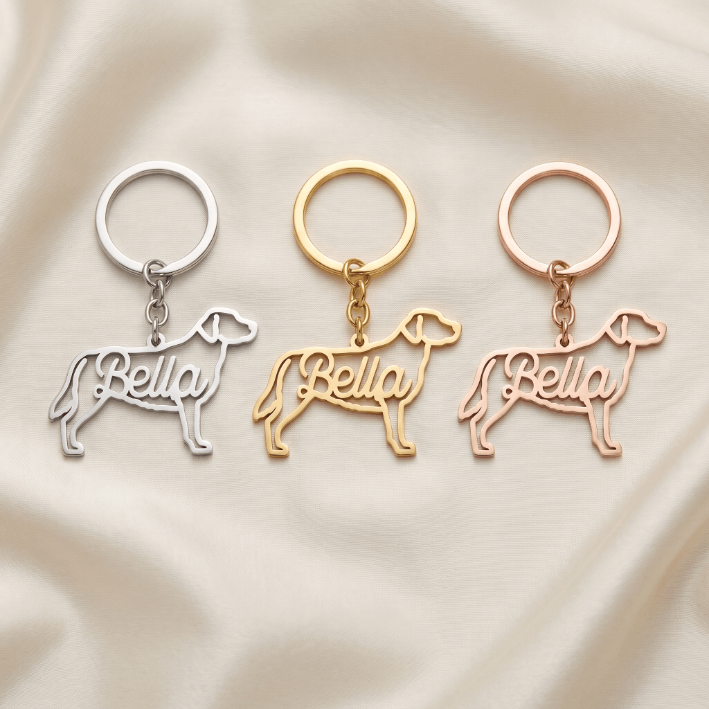 Custom Pet Keychain with Name