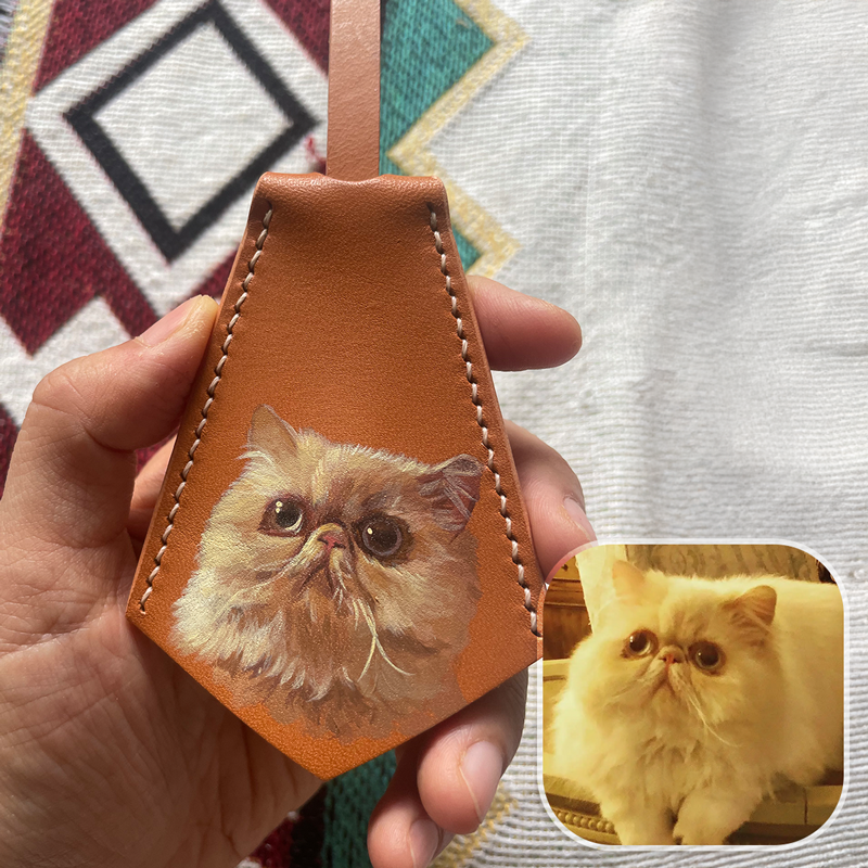 Hand-Painted Pet Portrait Charm by Helena