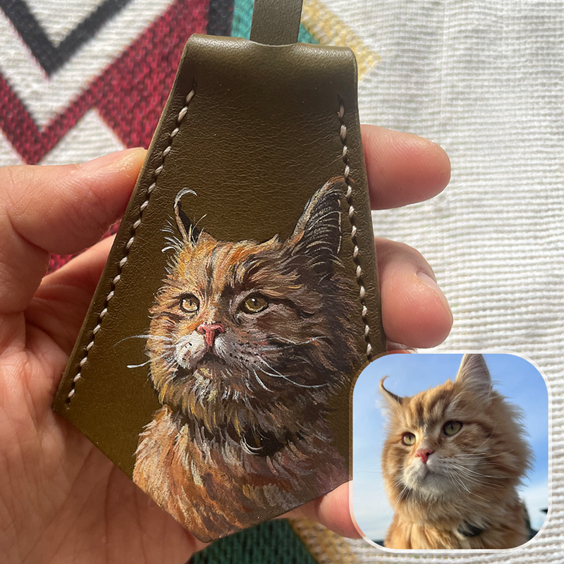 Hand-Painted Pet Portrait Charm by Helena