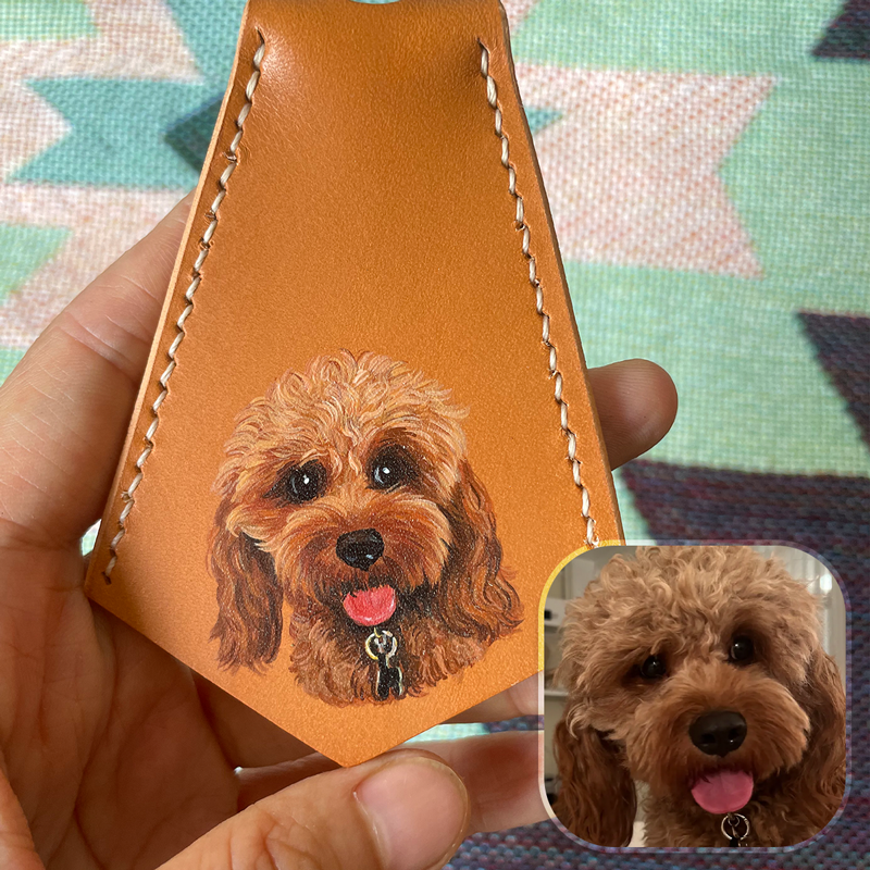Hand-Painted Pet Portrait Charm by Helena