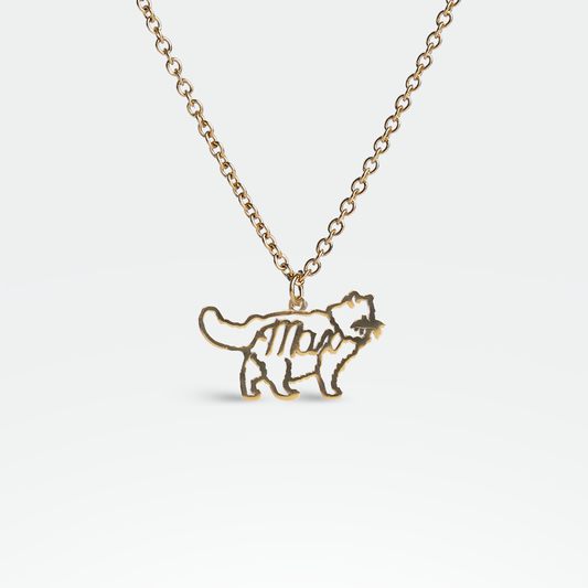 Personalized Necklace with your cat's breed and name